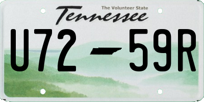 TN license plate U7259R