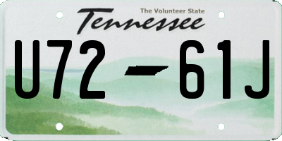 TN license plate U7261J