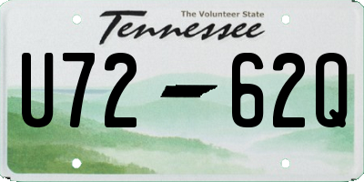 TN license plate U7262Q