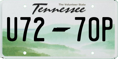 TN license plate U7270P