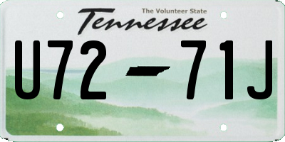 TN license plate U7271J