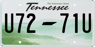 TN license plate U7271U