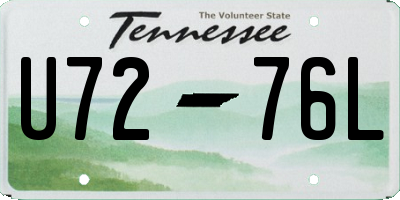 TN license plate U7276L