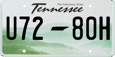 TN license plate U7280H
