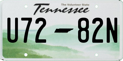 TN license plate U7282N