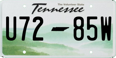 TN license plate U7285W