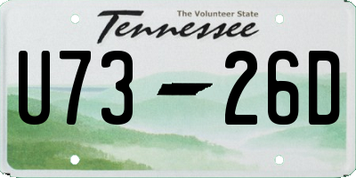 TN license plate U7326D