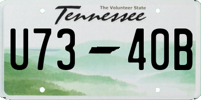 TN license plate U7340B