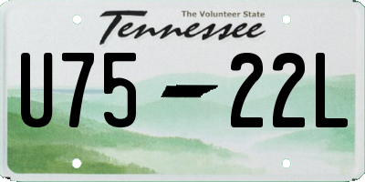 TN license plate U7522L
