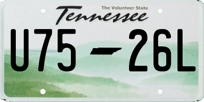 TN license plate U7526L