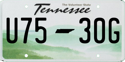 TN license plate U7530G