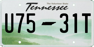 TN license plate U7531T