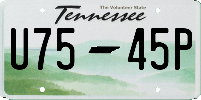 TN license plate U7545P