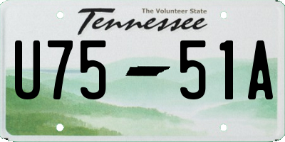TN license plate U7551A