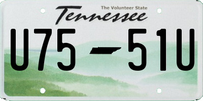 TN license plate U7551U
