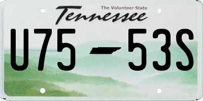 TN license plate U7553S