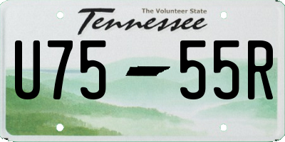TN license plate U7555R