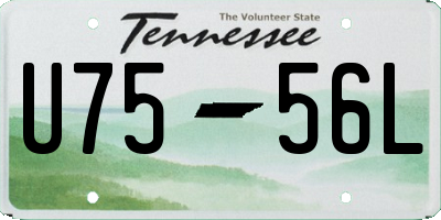 TN license plate U7556L