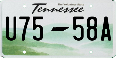 TN license plate U7558A