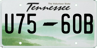 TN license plate U7560B