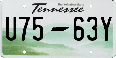 TN license plate U7563Y