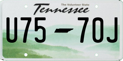 TN license plate U7570J