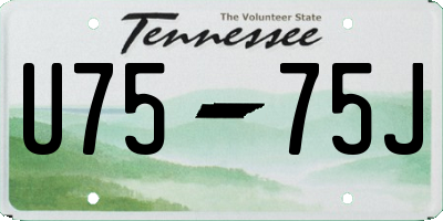 TN license plate U7575J