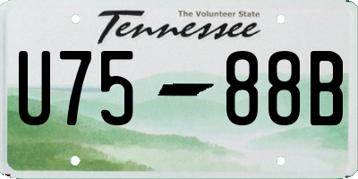 TN license plate U7588B