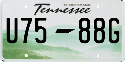TN license plate U7588G