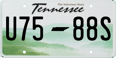 TN license plate U7588S