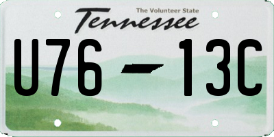 TN license plate U7613C