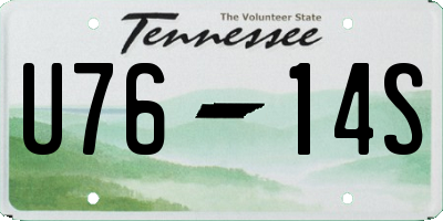 TN license plate U7614S