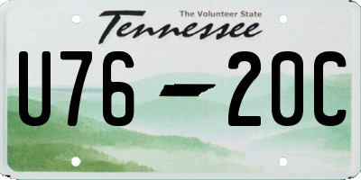 TN license plate U7620C