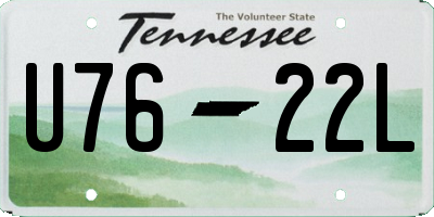 TN license plate U7622L