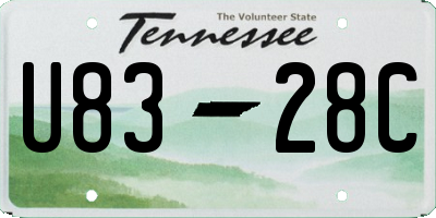 TN license plate U8328C