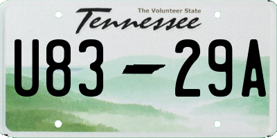 TN license plate U8329A