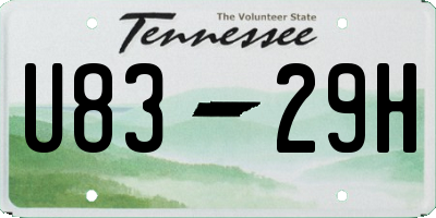 TN license plate U8329H