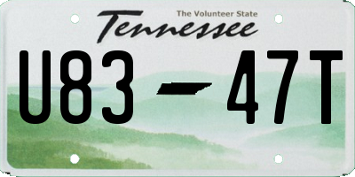 TN license plate U8347T