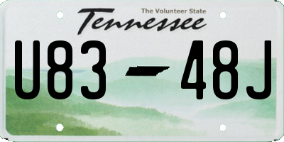 TN license plate U8348J