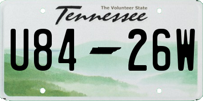 TN license plate U8426W