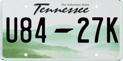 TN license plate U8427K
