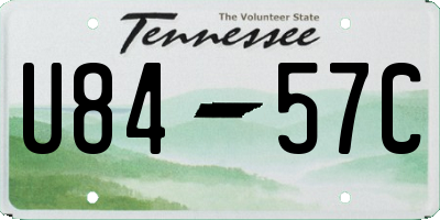 TN license plate U8457C