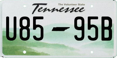 TN license plate U8595B