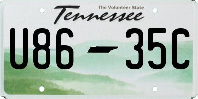 TN license plate U8635C