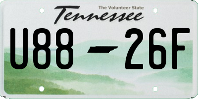 TN license plate U8826F