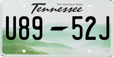 TN license plate U8952J