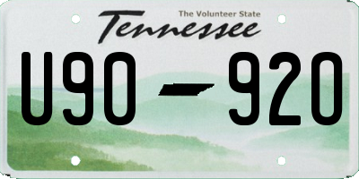 TN license plate U9092O