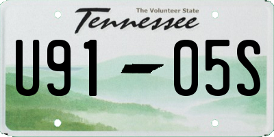 TN license plate U9105S