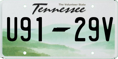 TN license plate U9129V