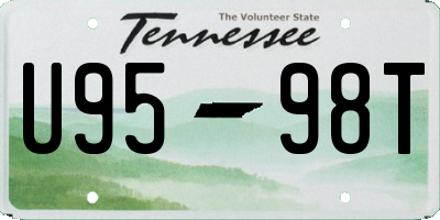 TN license plate U9598T